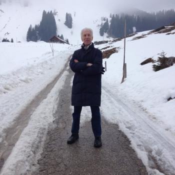 Harvey Burns, Rolfing practitioner, in a candid portrait