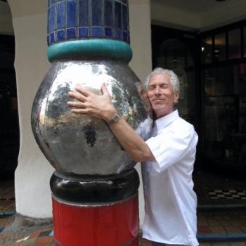 Harvey Burns, Rolfing practitioner, in a candid portrait.